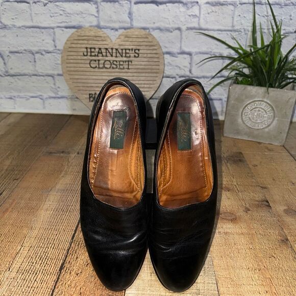Zelli Mens Size 10 N Leather Black Loafers Shoes Hand Crafted in Italy - Picture 11 of 16